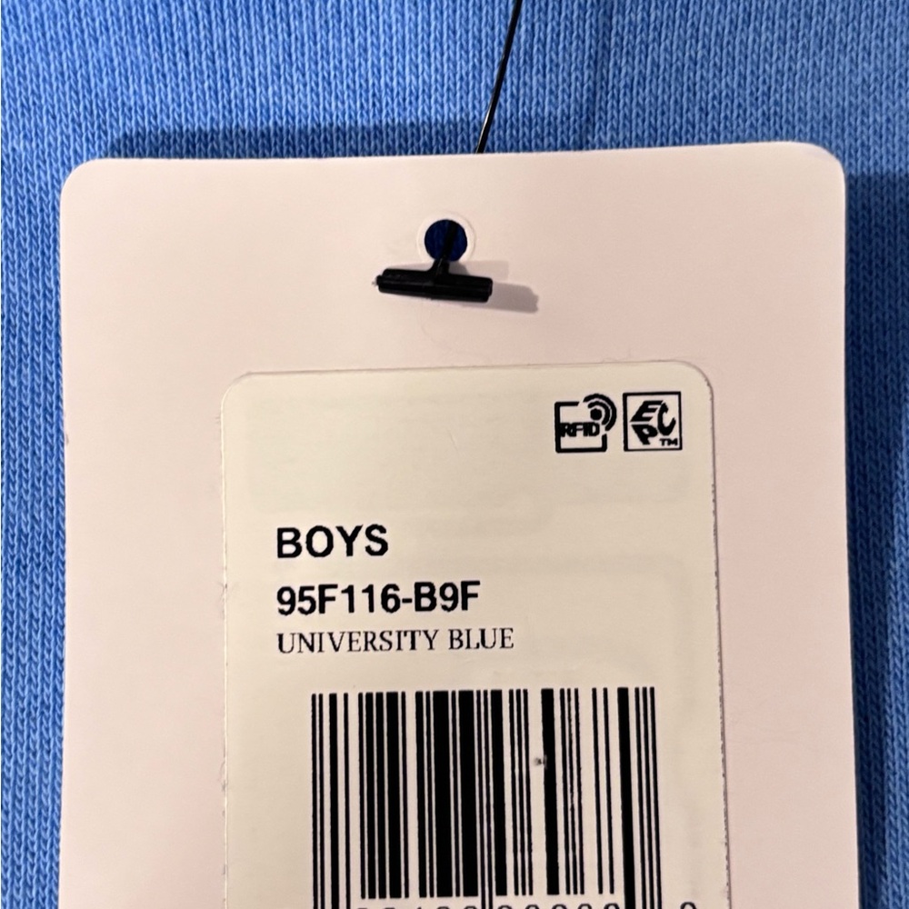 🆕 Nike Air Jordan MJ Brooklyn Fleece Hoodie Boys Medium University Blue NWT - Picture 7 of 8